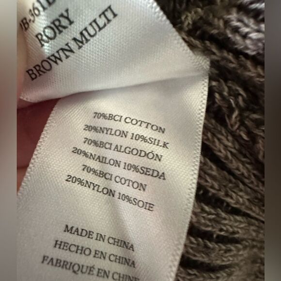 Rails Rory Sweater in Brown Multi Luxury Women’s Cardigan Ribbed Silk Blend S - Picture 10 of 11